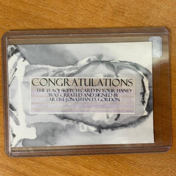 2011 AOJ Sketch Card of Zdeno Chara by Jonathan D Gordon #'d 1/1 - Picture 2 of 2